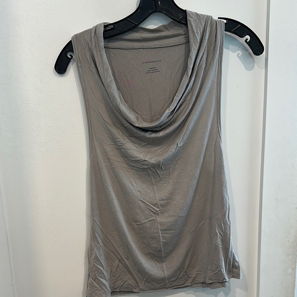 Gray Sleeveless Drape Top - Picture 1 of 1